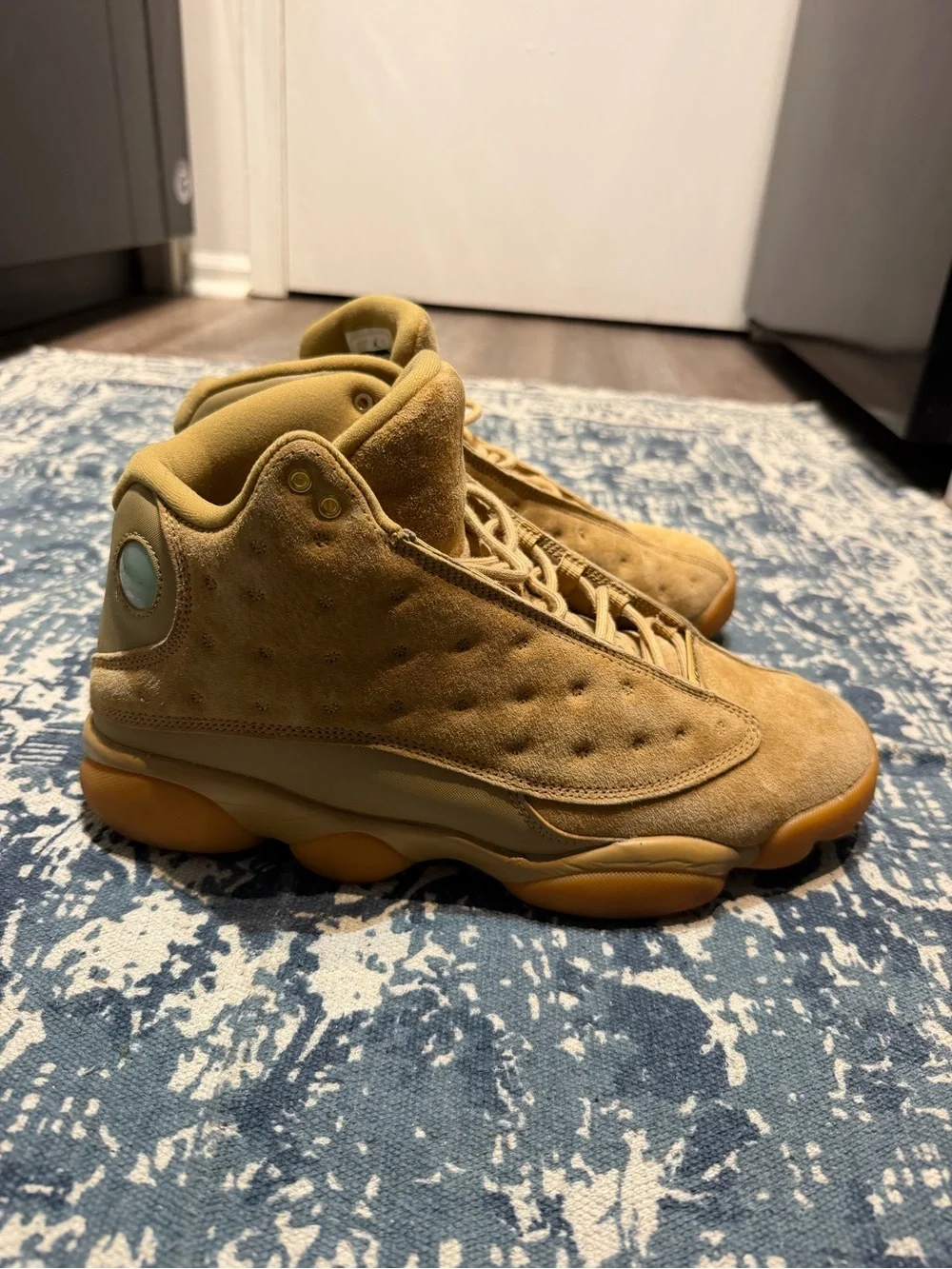 Jordan 13 Suede High-Top Sneakers in Wheat/Tan
